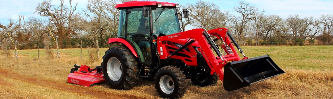 Mahindra 2555 4WD HST Cab with 6 Shredder for sale in Southern States Milford Co-Op, Inc, Milford, Delaware